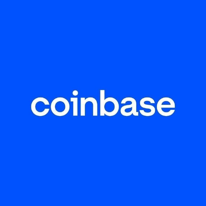 The white wordmark "coinbase" displayed in lowercase lettering against a solid blue background.