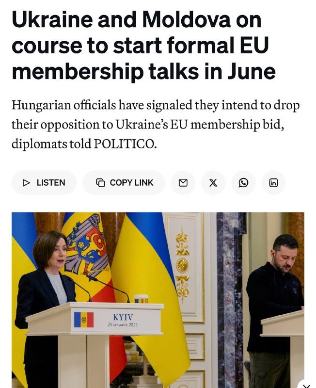 Two officials stand at separate podiums displaying Ukrainian and Moldovan flags and a "KYIV 25 ianuarie 2025" placard during a press event.