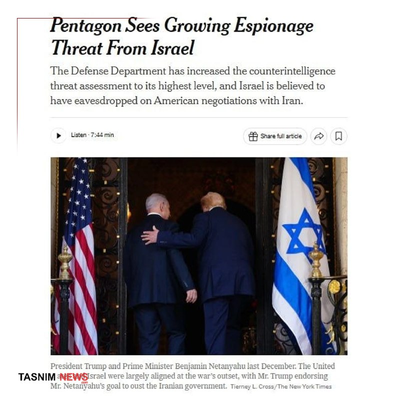 The New York Times reported that Israeli intelligence wiretapped phones belonging to U.S.