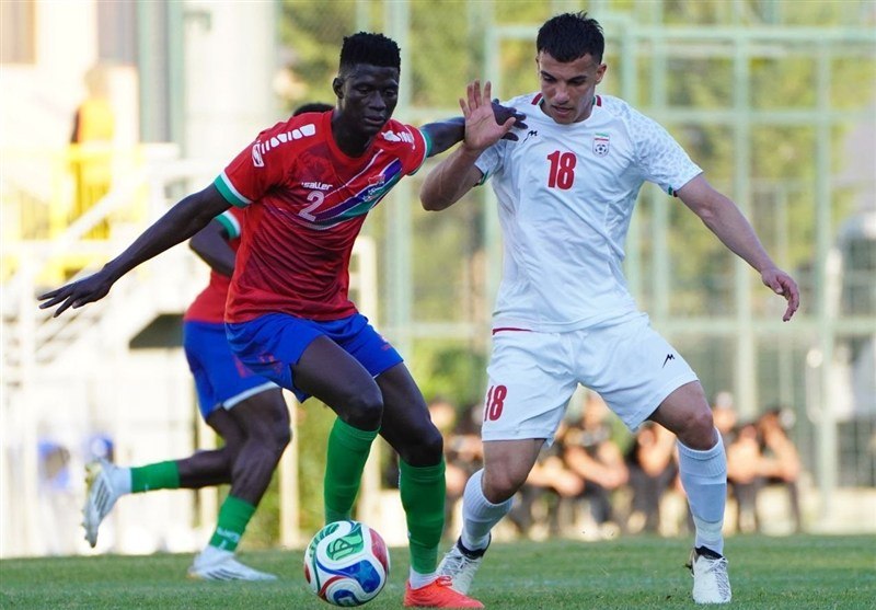 Iran's national football team during a pre-tournament fixture in Tijuana, Mexico, where they were based for a cancelled preparatory match against Grenada.