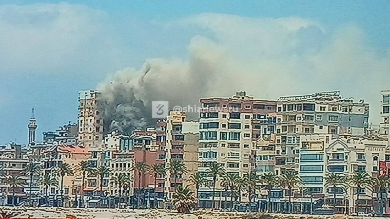 Smoke rises over Tyre after Israeli airstrikes on 9 June 2026, the first time evacuation orders have targeted Lebanon's largest southern city.