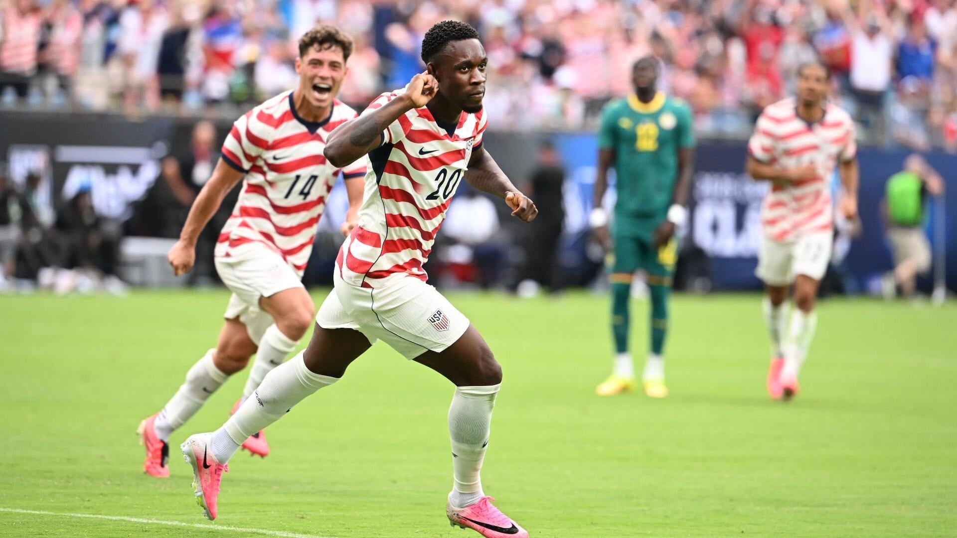 Folarin Balogun pictured in USMNT colours during 2026 pre-tournament preparations.