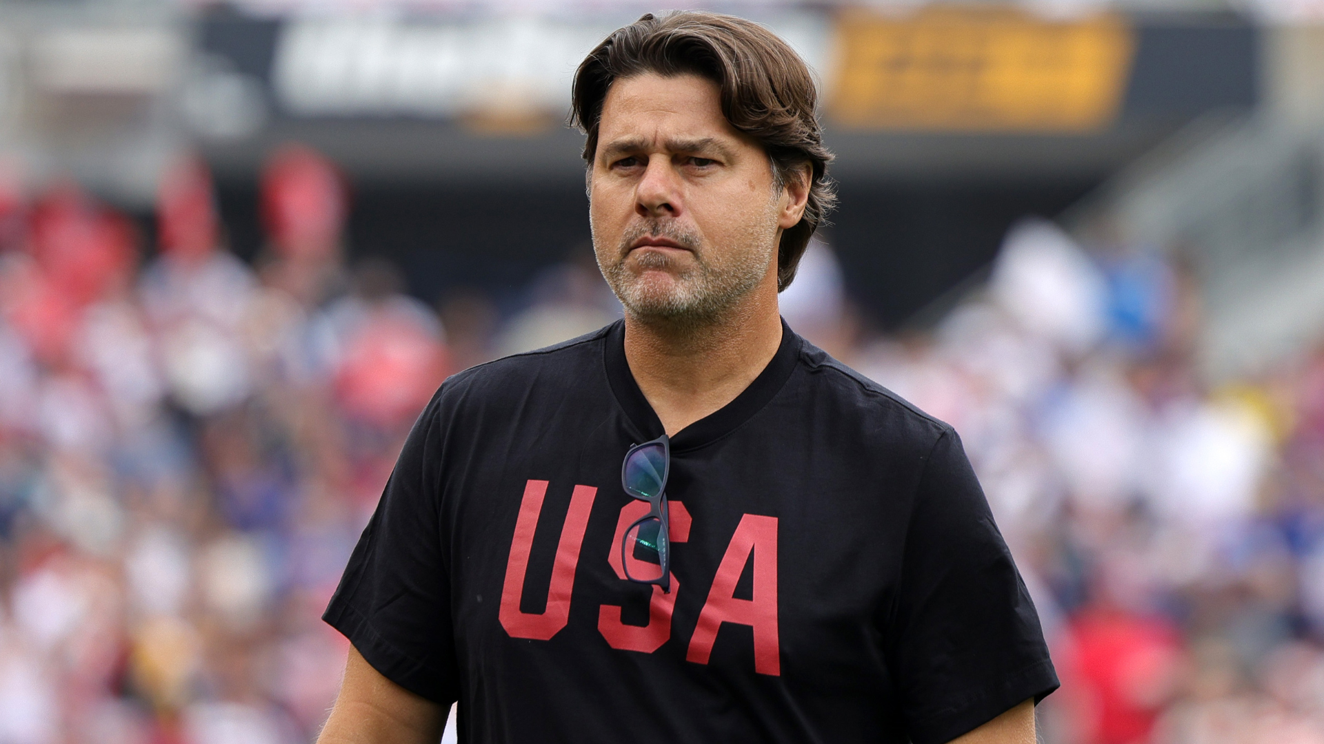 Mauricio Pochettino on the touchline during USMNT preparations ahead of the 2026 World Cup opener against Paraguay.