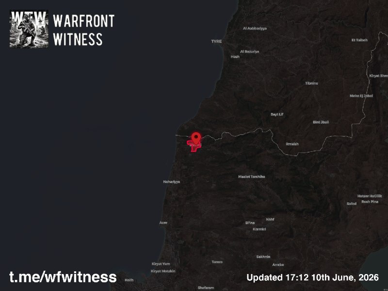 Drone alert sirens activated in the Shlomi area of the western Galilee on 10 June 2026, after the IDF reported intercepting a suspected Hezbollah aircraft over southern Lebanon.