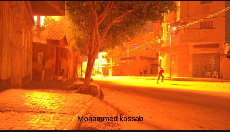 Frame captured from footage circulated by Gaza Alanpa at 20:09 UTC on 11 June 2026, the moment an Israeli aircraft struck the city of Deir al-Balah in central Gaza Strip.