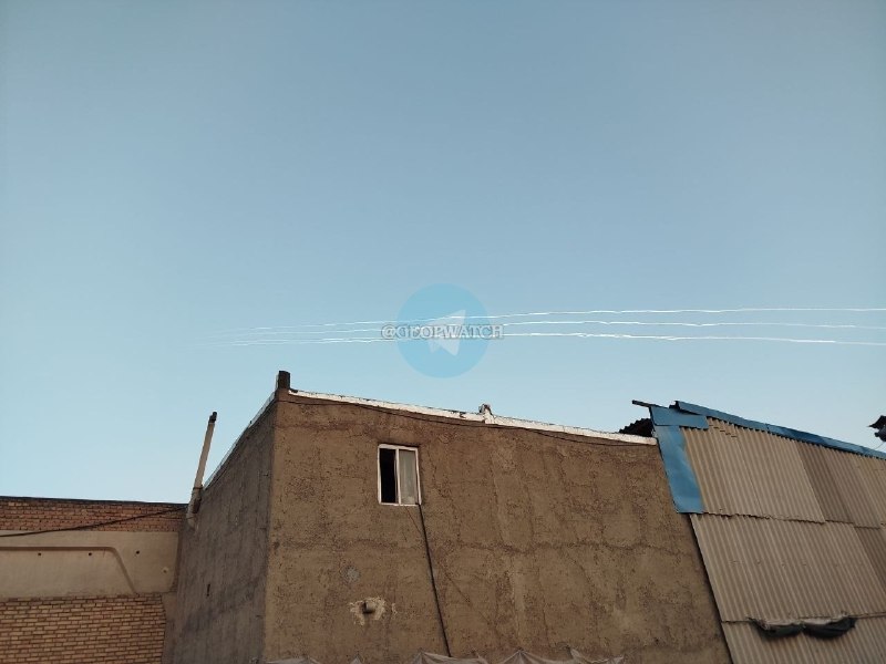 Night-sky frame circulated on Telegram at 01:50 UTC on 11 June 2026, attached to claims of launches from Tabriz.