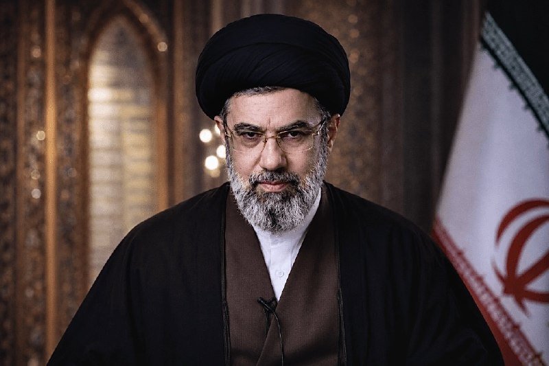 A social media post by user @ir_rezaee containing a written commentary about the U.S. president, Iranian missiles, and Washington.