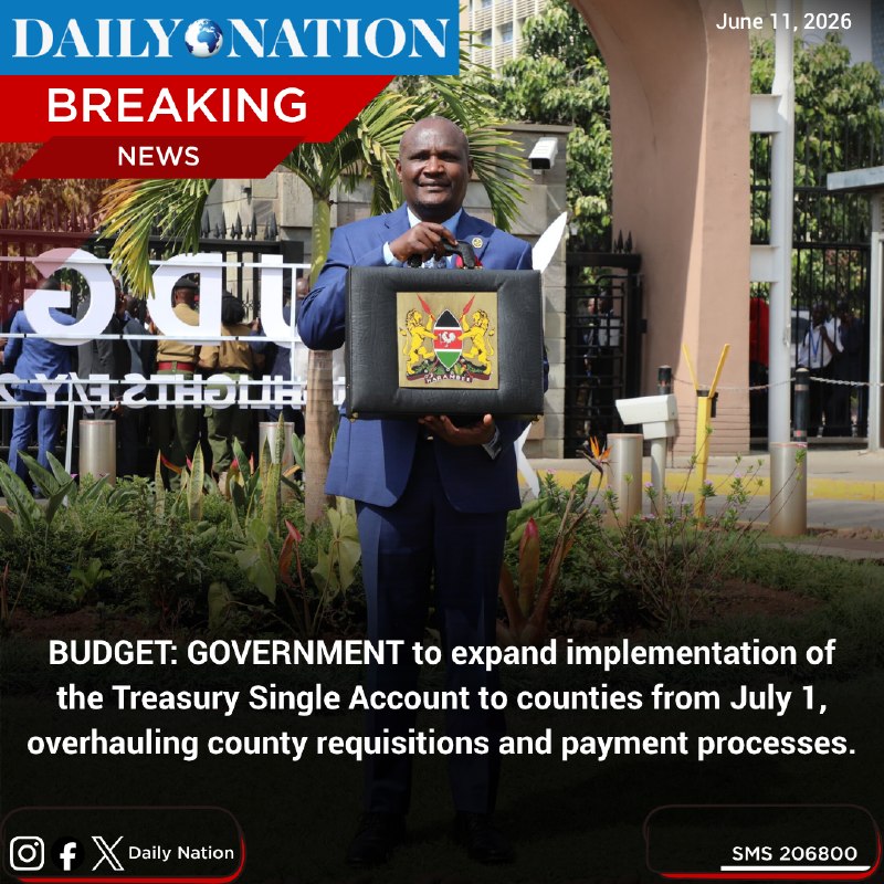 Treasury Cabinet Secretary John Mbadi presents the 2026/27 budget statement to the National Assembly in Nairobi.