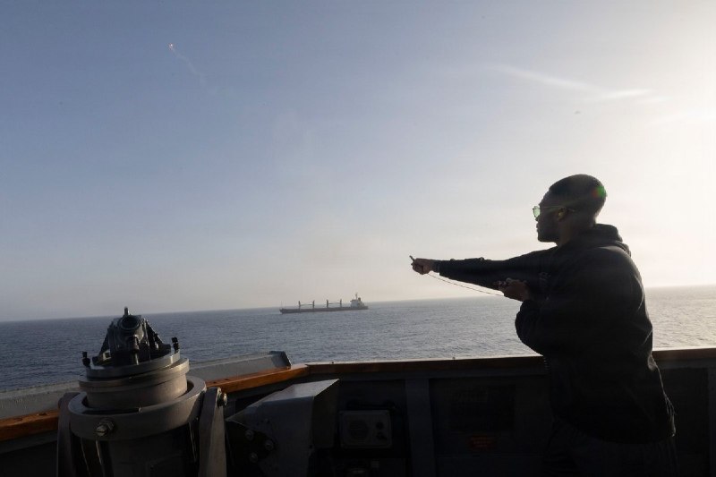 A still distributed by U.S. Central Command on 12 June 2026 showing the posture statement under which the 136-redirect figure was released.