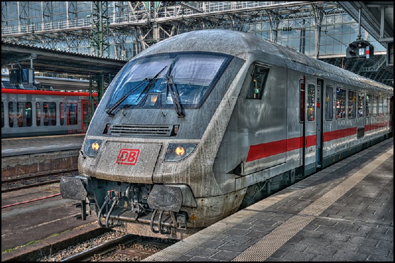A Deutsche Bahn ICE set at a German station — the network's reliability has become a recurring political headache in Berlin.