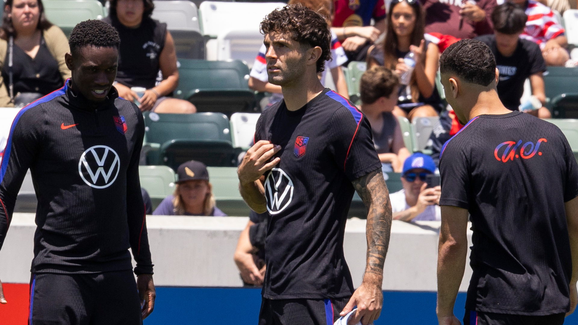 The USMNT trained at home ahead of the 2026 FIFA World Cup, which the United States co-hosts alongside Canada and Mexico.