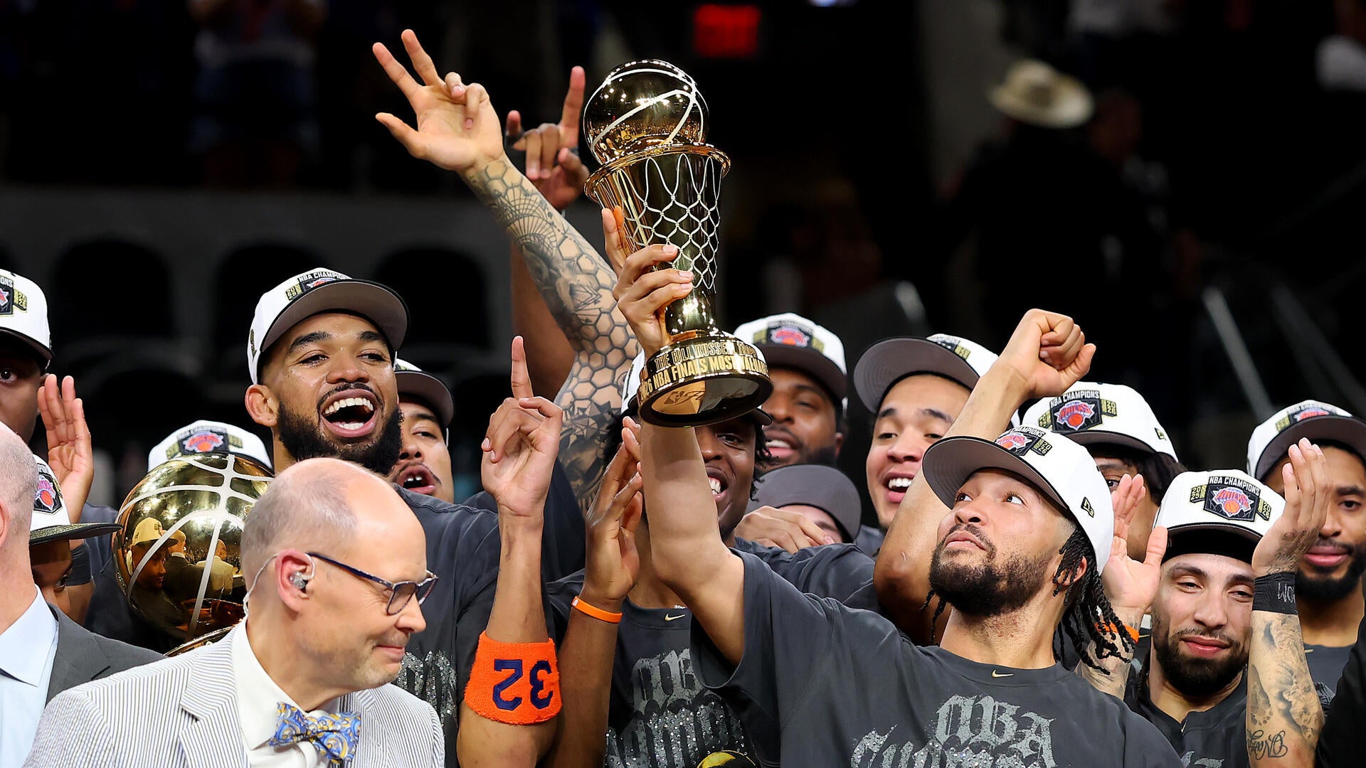 Jalen Brunson tied Michael Jordan's road-clincher record with 45 points in Game 5, sealing the Knicks' first championship in 53 years and the franchise's third overall.
