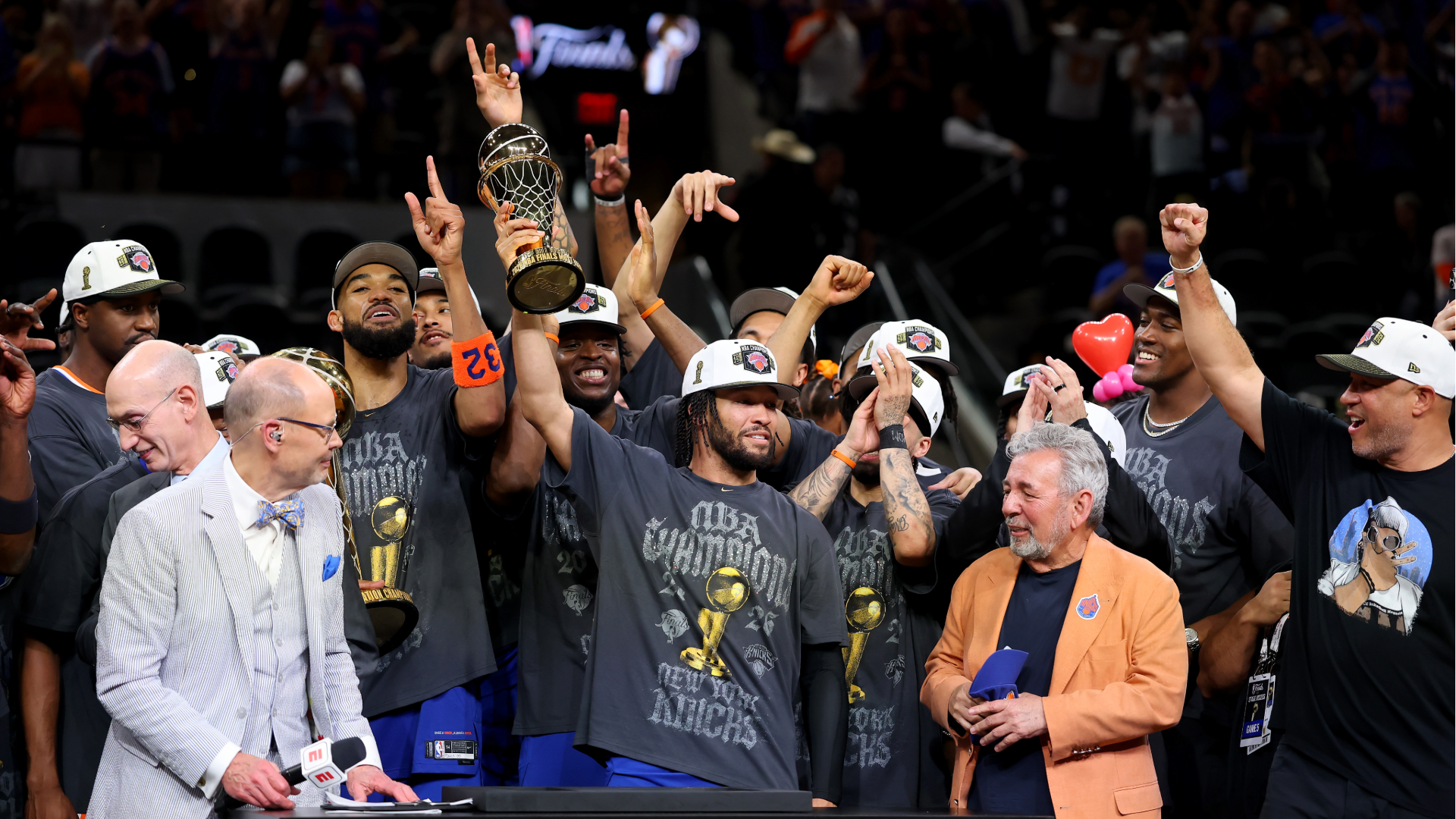 Fresh off their first title in over half a century, the New York Knicks are taking over NBC's late-night stage — a small ceremony that says a lot about where the league's cultural centre of gravity now sits.