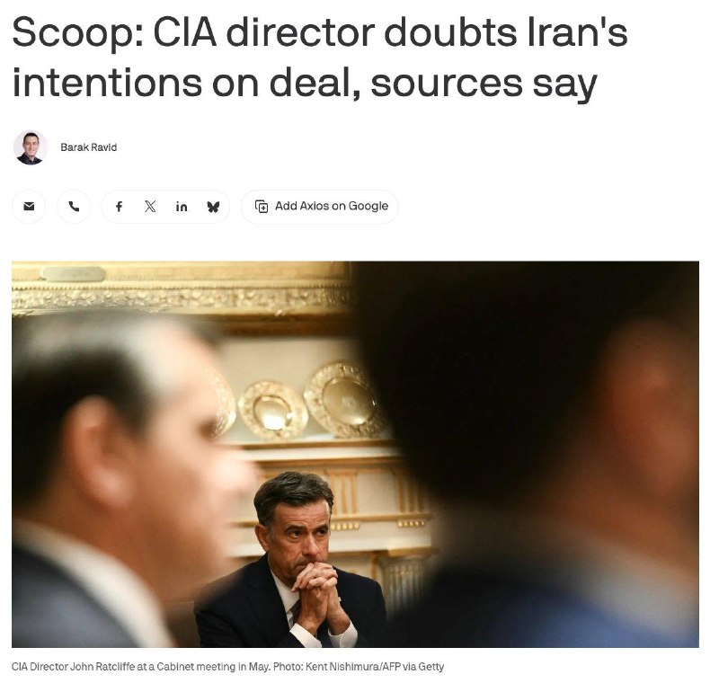 CIA Director John Ratcliffe has told President Trump that U.S.