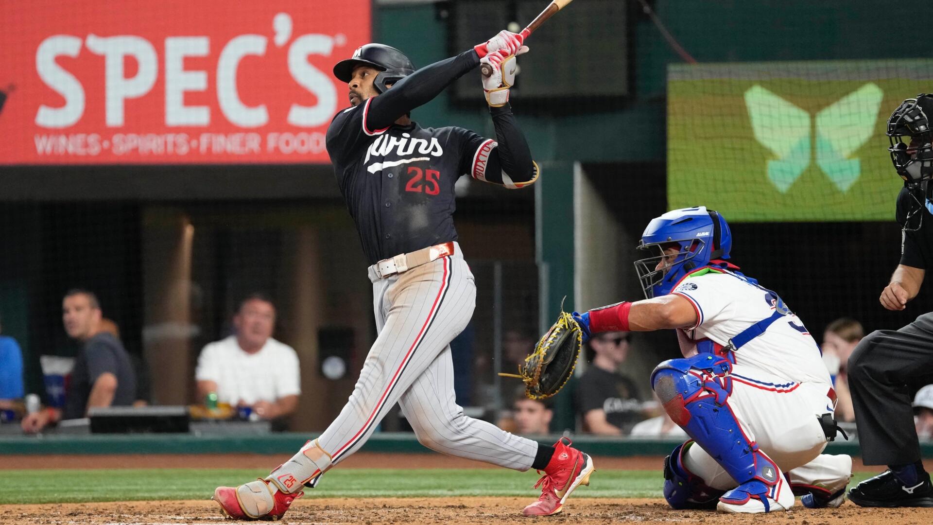 SportsLine's Jacob Fetner and Adam Thompson published competing best-bets columns on Thursday, with Byron Buxton and Juan Soto anchoring each expert's MLB home-run card.