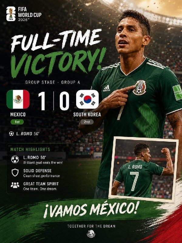 Mexico became the first 2026 World Cup host nation confirmed for the knockout stage after Seung-Gyu Kim's back-pass blunder in Guadalajara, and the result does more than settle Group A, it resets the tournament's commercial and squad-manage…