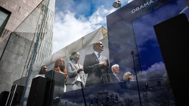 Barack Obama inaugurated his presidential museum in Chicago on Thursday alongside three living predecessors — a generational tableau that places his post-presidency in a longer American arc.