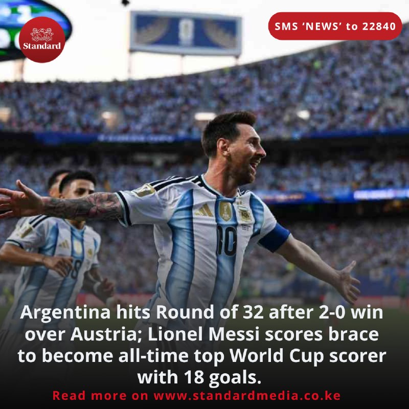 Two goals against Austria took Lionel Messi past Miroslav Klose's all-time World Cup tally and secured Argentina's place in the knockout round — a milestone the betting markets had already priced in long before kick-off.