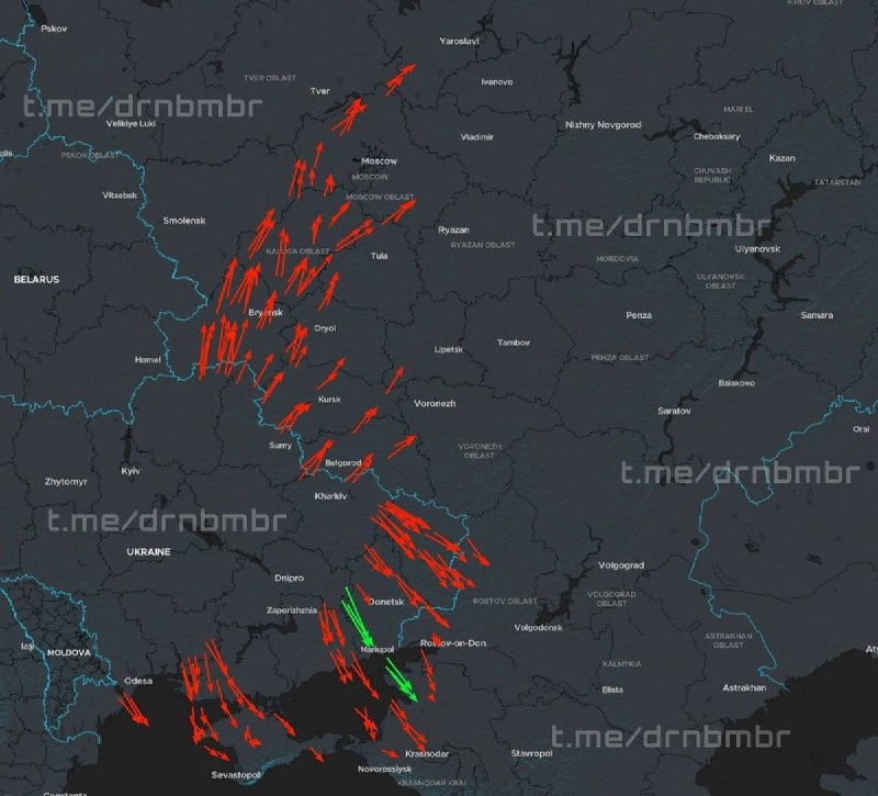 A dark blue infographic dated 26.06.2026 displays aircraft, missile, and drone icons with Ukrainian text stating 196 aerial attack assets were intercepted, including 174 enemy UAVs and 3 Iskander-M ballistic missiles.