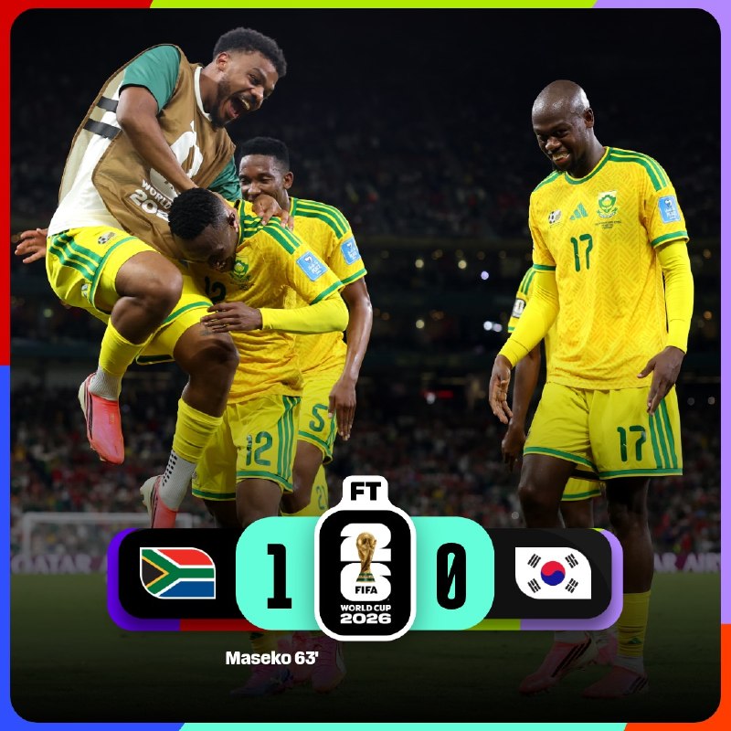 Graphic titled "Round of 32" displays four soccer matchups with team flags, player portraits, and host cities: South Africa vs Canada in Los Angeles, Brazil vs Japan in Houston, Netherlands vs Morocco in Monterrey, and United States vs Bosnia & Herzegovina in San Francisco.
