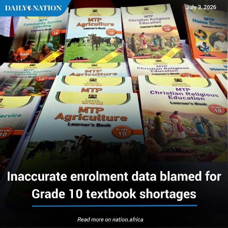 Stacks of Grade 10 "MTP" Learner's Books covering Agriculture, Christian Religious Education, Community Service Learning, Home Science, and Home Science are displayed.