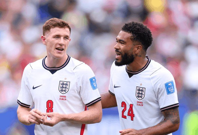 Two soccer players in dark blue Paraguay jerseys celebrate, with "QUALIFIED ROUND OF 32" and a "FIFA WORLD CUP 2026" logo displayed in this graphic.