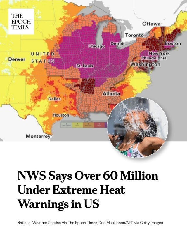 A man in a dark suit and red tie raises his fist, with "The Epoch Times" logo and headline "Trump Announces Millions in Disaster Aid for 9 States" overlaid.