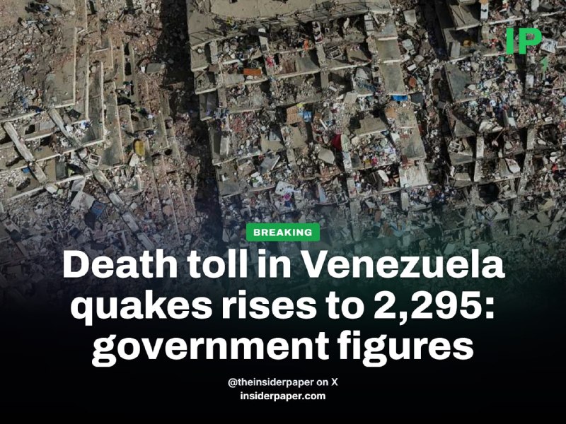 The Maduro government declares seven days of national mourning after a series of tremors leaves more than 2,290 dead, with the full scope of the damage still emerging.