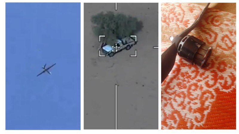 A dark blue graphic dated "05.07.2026 (08.00)" displays Ukrainian text from the Air Force reporting 129 aerial attack means, with 115 targets reportedly downed, including 112 UAVs and 3 Kh-59/69 missiles.
