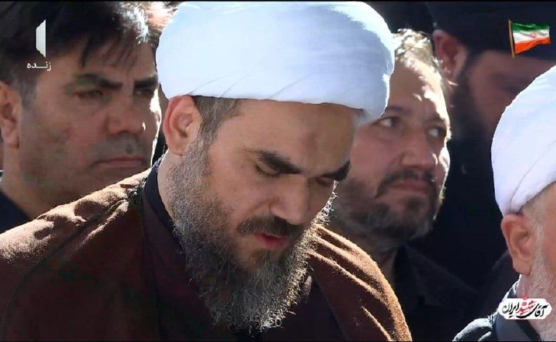 A Press TV graphic collage displays a portrait of a cleric, a missile launch, military personnel, and multiple missiles overlaid on a map of the Middle East.