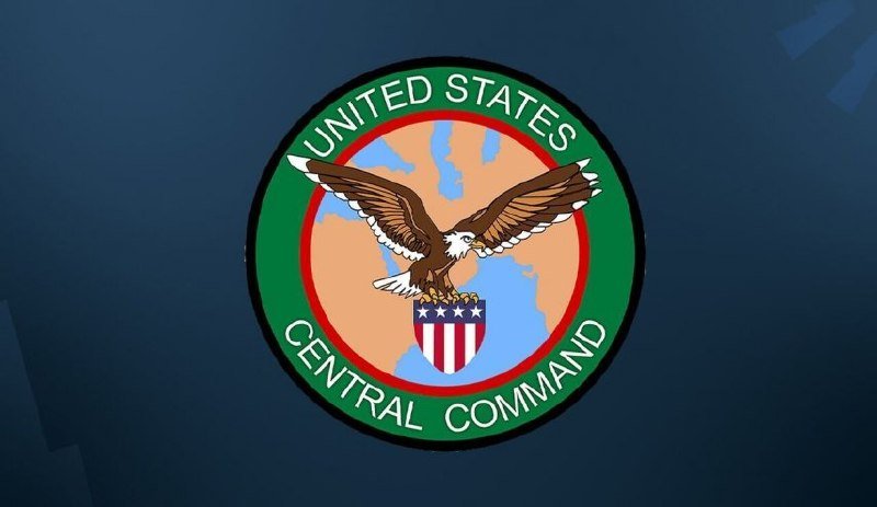 A graphic shows a verified social media post from U.S. Central Command (@CENTCOM) announcing strikes against Iran to degrade its military capabilities.