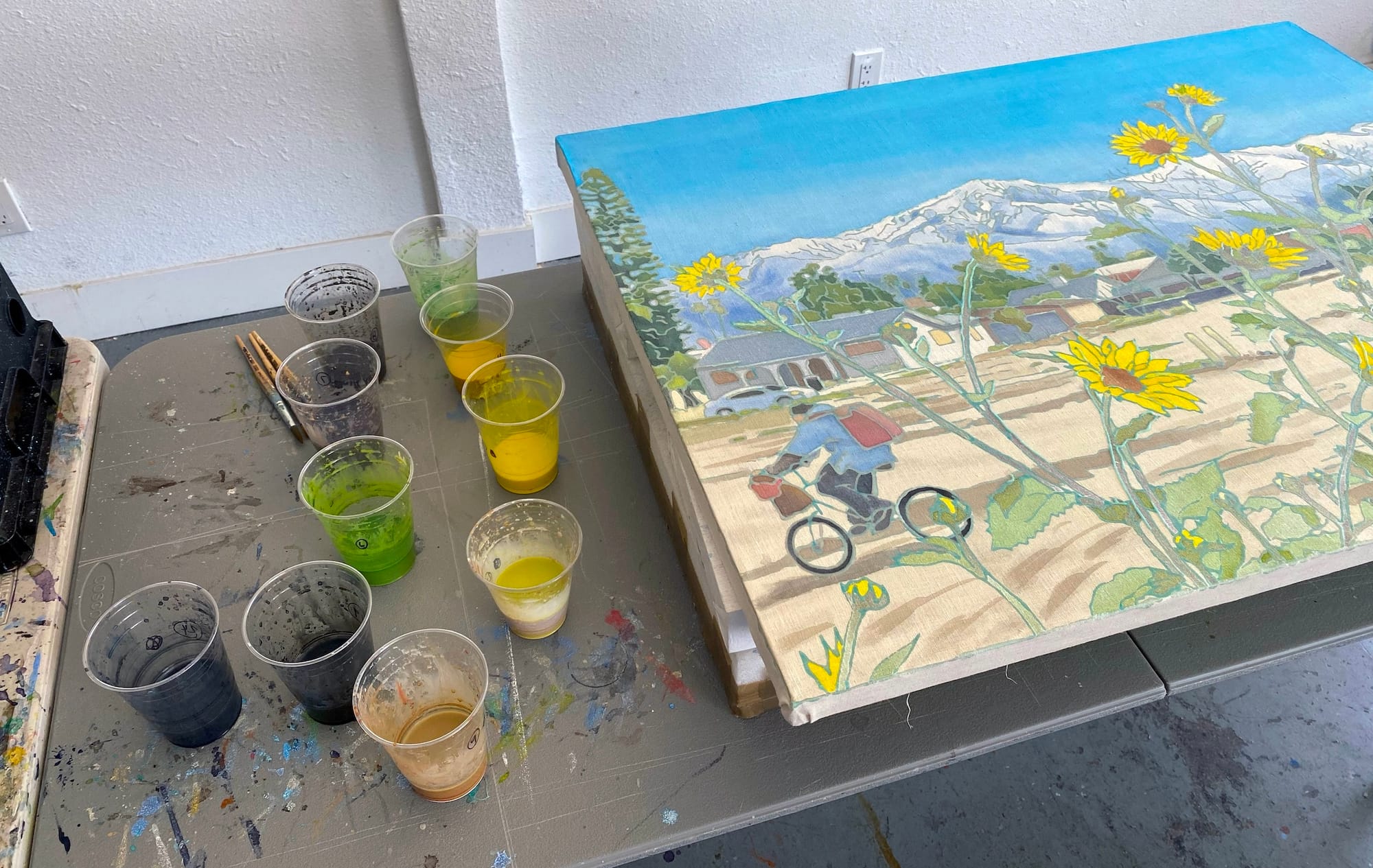 Adam de Boer's staged batik — drawing, waxing, staining, boiling, oil — surfaces in Hyperallergic's recurring studio column, a reminder that the seam between Javanese craft and a Los Angeles easel is thinner than the market assumes.