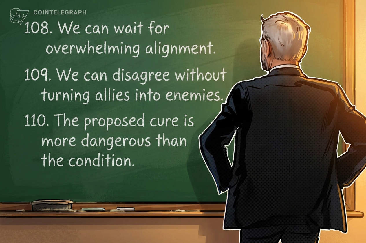 A file image of Michael Saylor addressing the case for continued Bitcoin accumulation, distributed via a Cointelegraph article cover.