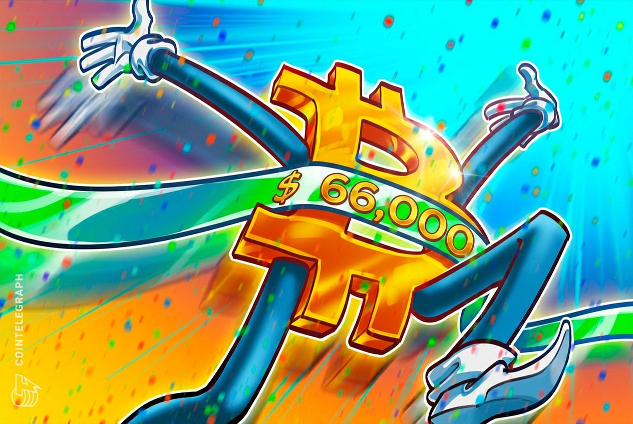 Bitcoin cleared $66,000 on 21 July 2026, logging a one-month high before momentum cooled.