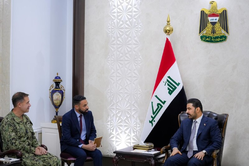 Iraqi Prime Minister Ali Falah al-Zaidi meets US Central Command commander Brad Cooper, 12 August 2026.