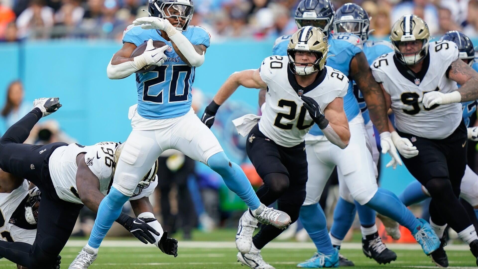 Tony Pollard in Tennessee Titans uniform, as published by CBS Sports on 16 August 2026.