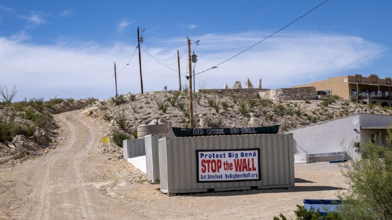 Big Bend National Park, Texas, where construction of new border barriers was paused on 18 August 2026.
