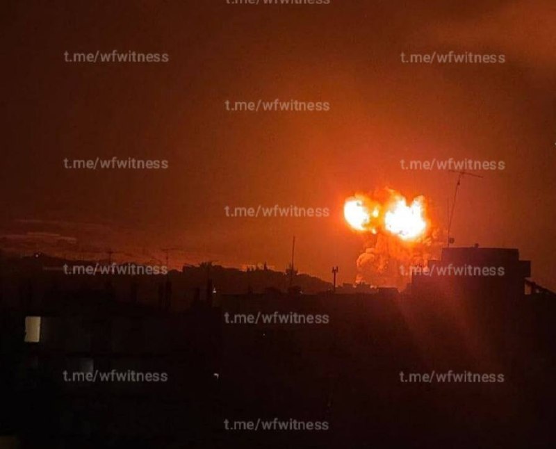Imagery circulated by the wfwitness channel purporting to show an Israeli airstrike on Ali Al Taher Hill in southern Lebanon on 18 August 2026.