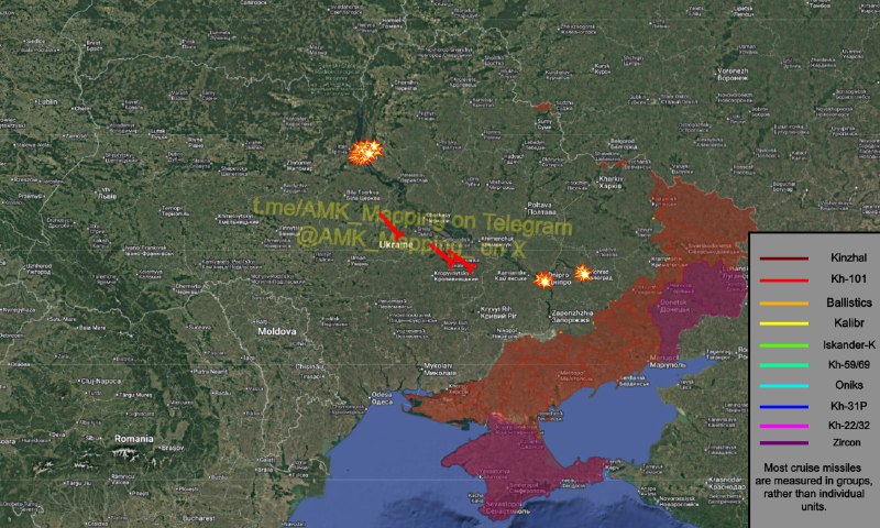 Crowd-sourced flight track plotted by the volunteer AMK_Mapping channel in the early hours of 20 August 2026, showing at least three inbound groups crossing Cherkasy Oblast toward Kyiv.