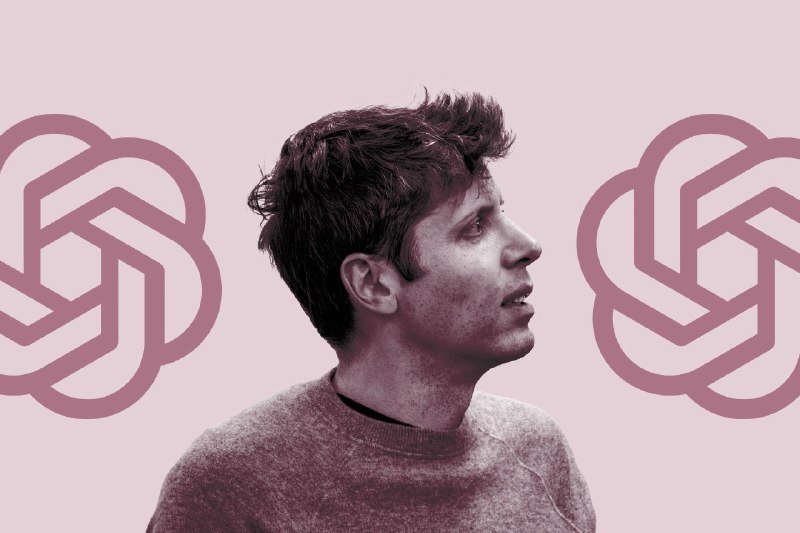 A man in profile faces right against a pale pink background, flanked by two identical stylized hexagonal knot logos in darker pink.