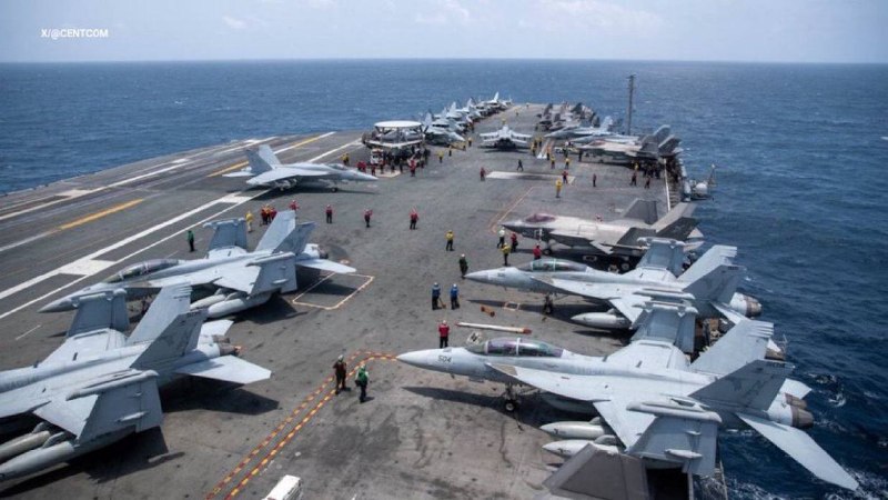 Visual material circulated on 20 August 2026 alongside the CENTCOM confirmation that the George Washington carrier strike group had entered the Middle East.