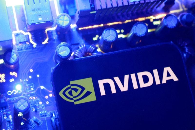 Nvidia signage outside the company's offices, an image used by Investing.com stock-market coverage on 20 August 2026.