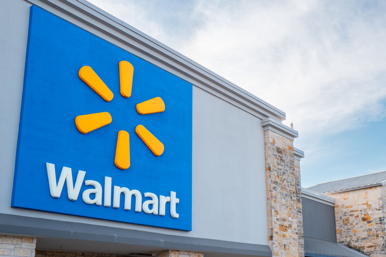 A Walmart storefront in the United States, the chain reported comparable U.S. sales growth of 2.6 percent.