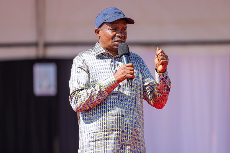 Deputy President Kithure Kindiki meets Mt Kenya East grassroots leaders and Community Health Promoters at Kinoru Stadium, Meru Town, on 22 August 2026.