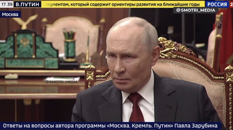 Vladimir Putin addressing an audience in a formal setting, distributed via Telegram channels on 22 August 2026.