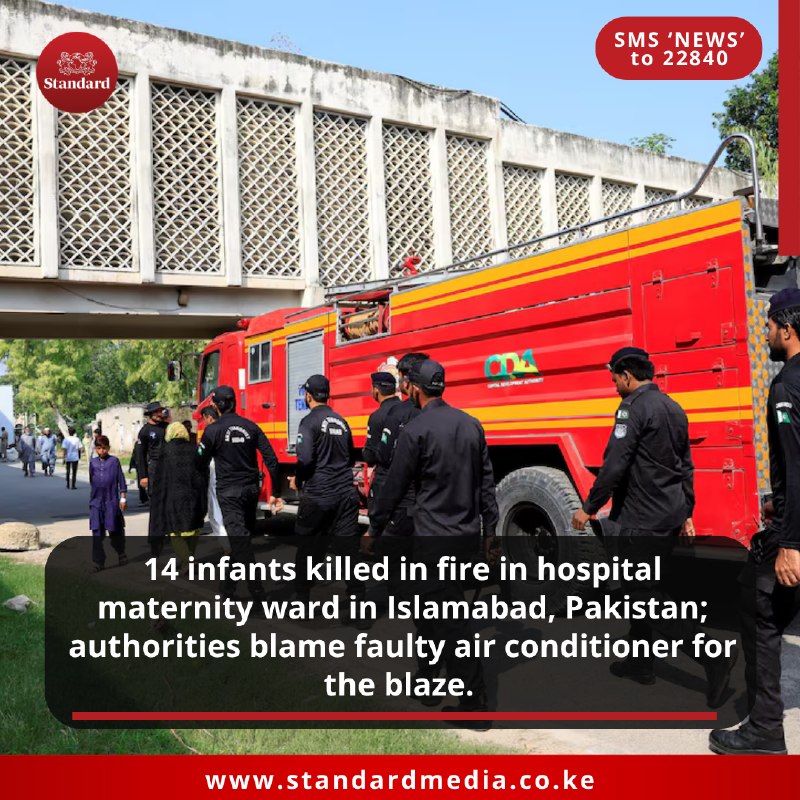 Smoke rises from the maternity ward of the state-run hospital in Islamabad where the fire broke out on Wednesday morning.