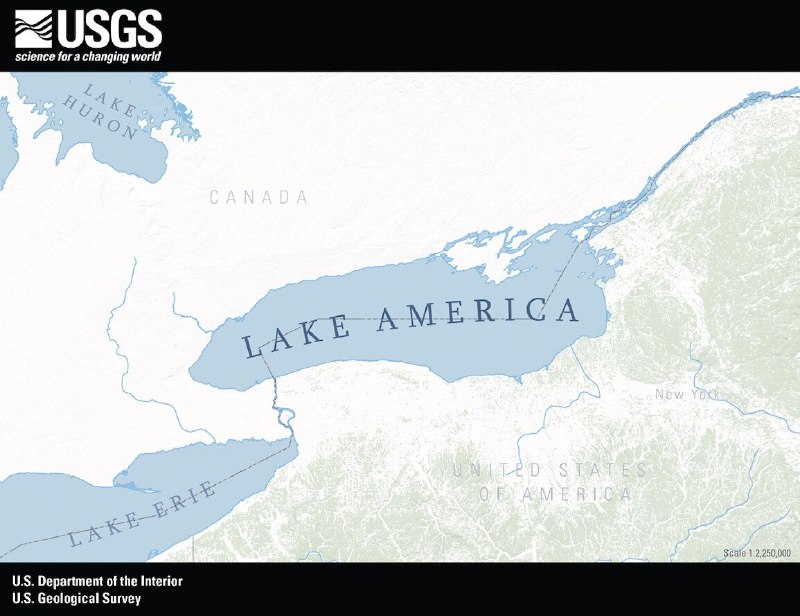 A wire relay of the USGS name-change bulletin that triggered the dispute between Washington and Albany.