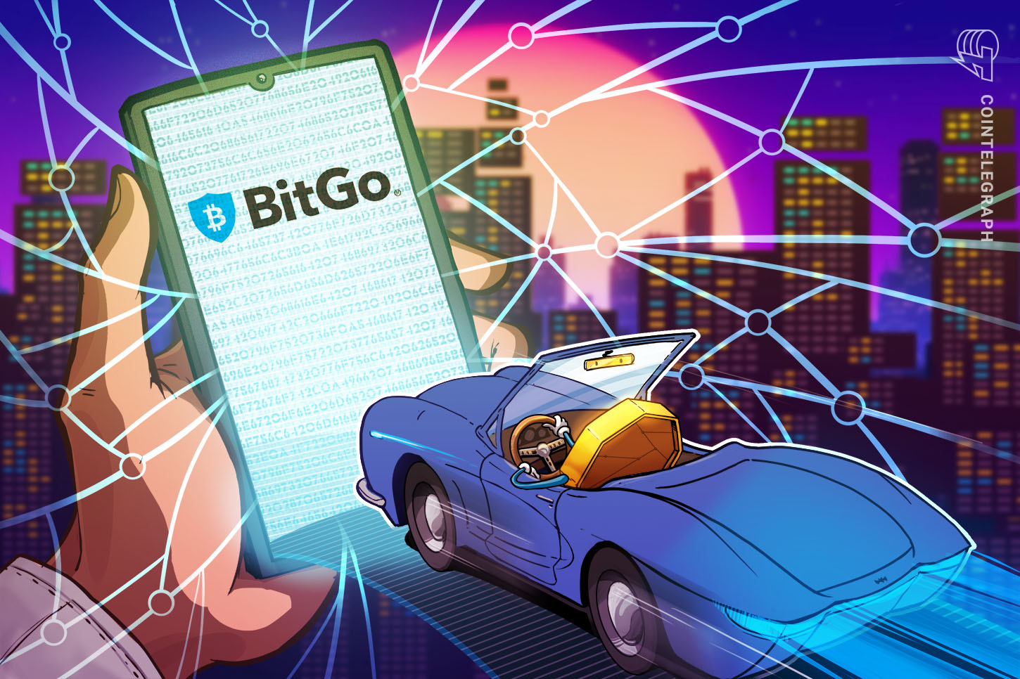 A BitGo-anchored illustration of digital-asset trading, distributed via CT Media on Telegram.