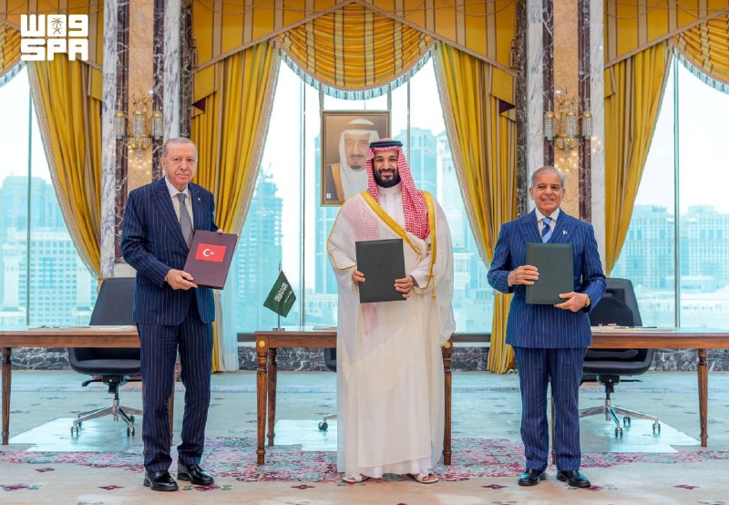 File image circulated with Telegram coverage of the Türkiye-Saudi Arabia-Pakistan defense pact on 30 August 2026.