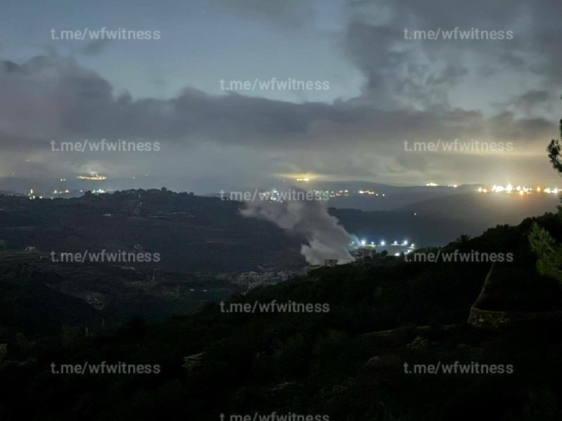 Smoke rising over the southern Lebanese village of Kafr Rumman after a reported Israeli airstrike on 30 August 2026.